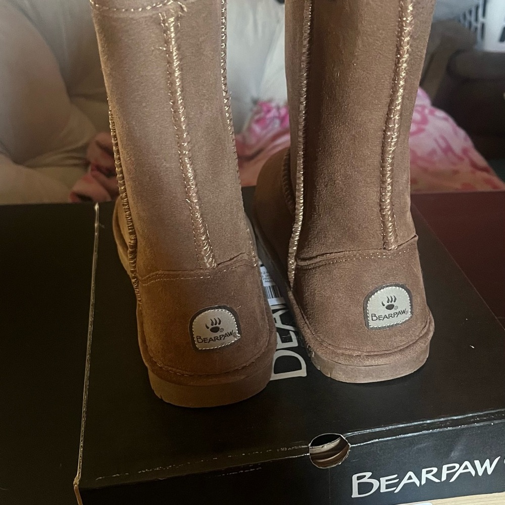 BearPaw Tan Suede Boots